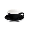 Flat-White-Tasse Egg Black 2 Flat-White-Tasse Egg Black -Eureka Kaffee Geschaft 103103 103103loveramics flat white black 150