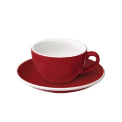 Flat-White-Tasse Egg Red