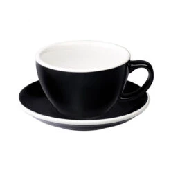 Milchkaffeetasse Egg Black