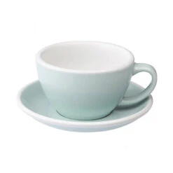 Milchkaffeetasse Egg River Blue