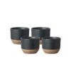 Kinto Little Mug Keramik Schwarz 4 Stück -Eureka Kaffee Geschaft 103187 103187 kinto little mug keramik schwarz 4 stuck 2