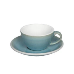 Flat-White-Tasse Egg Ice Blue