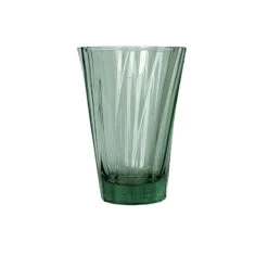 Twisted Latte Glass Green 360 Ml