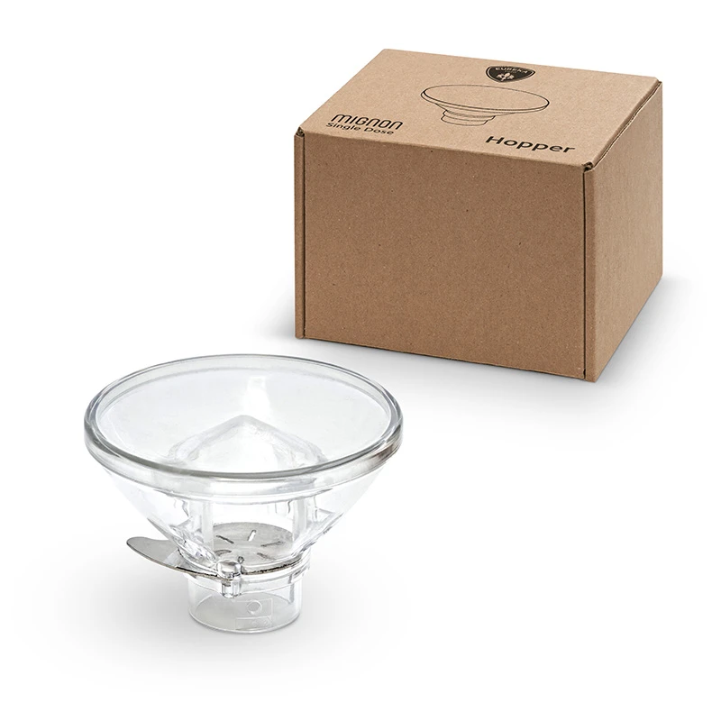 Mignon Single Dose Hopper Transparent Eureka Mignon Single Dose Hopper Transparent -Eureka Kaffee Geschaft 105439 105439 eureka mignon single dose hopper transparent 1