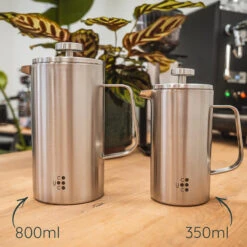 Frenchpress 800 Ml Edelstahl Gebürstet -Eureka Kaffee Geschaft 105545 105545 coyooco frenchpress 800ml edelstah gebuerstet 3